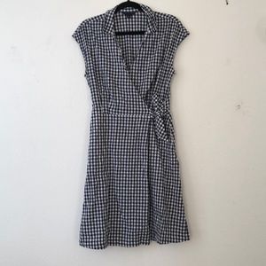 Tommy Hilfiger gingham picnic wrap collared dress